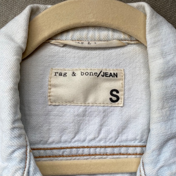 Rag & Bone Denim Jacket with Leather Sleeves - Small - Picture 3 of 3